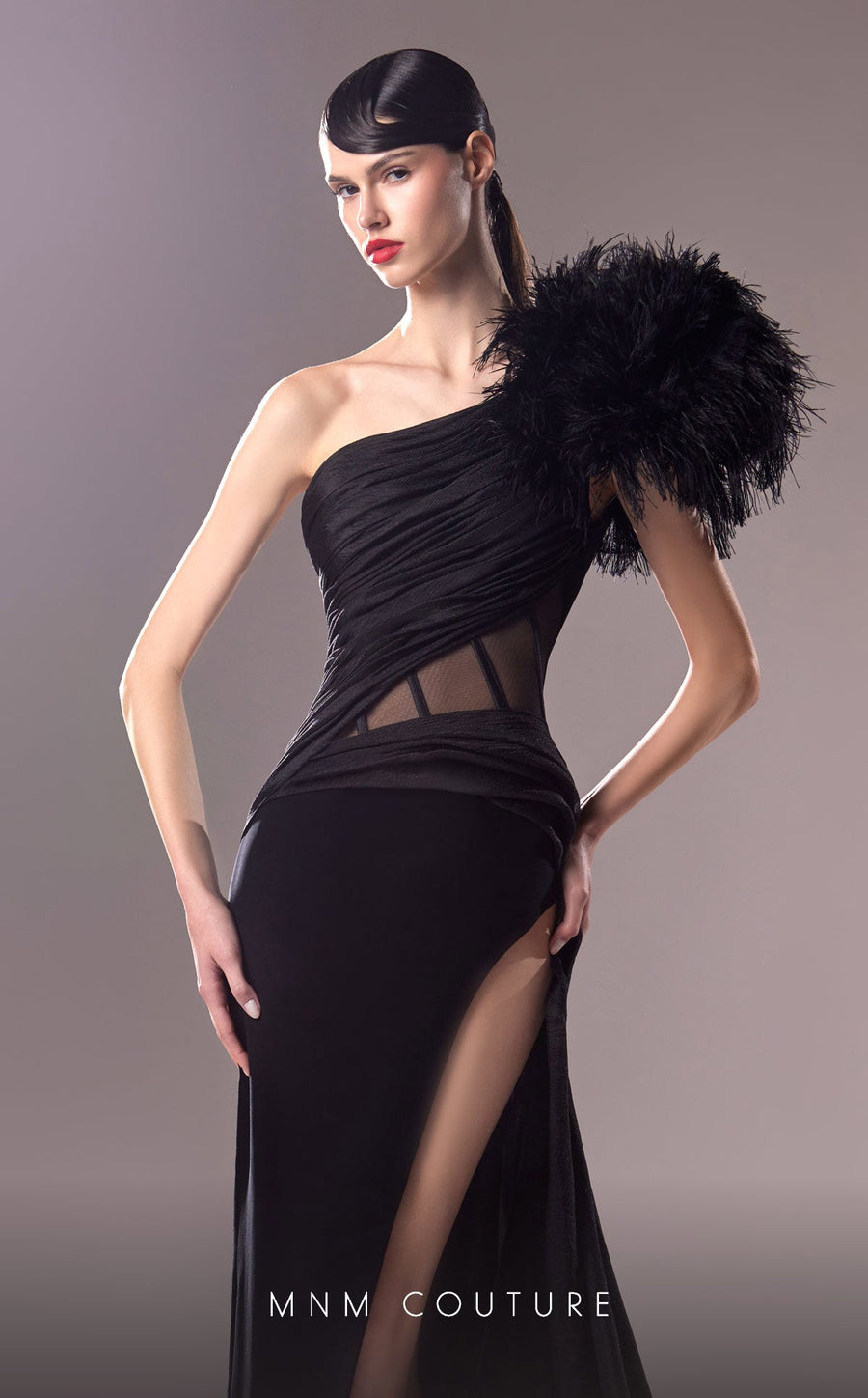 Formal Dresses Fitted Long Formal Detachable Skirt  Prom Dress Black