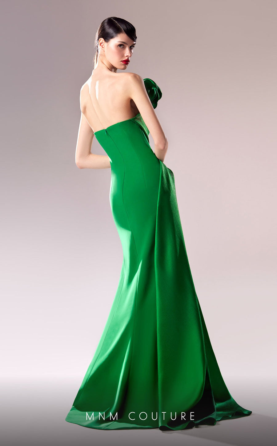 Formal Dresses Pleated Slit Long Formal Mermaid Prom Dress Green