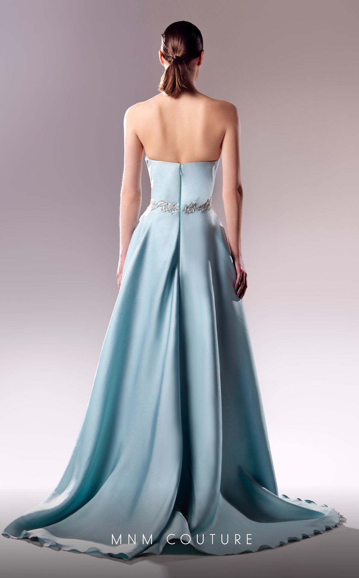 Formal Dresses Fitted Long Beaded Overskirt Slit Formal Dress  Blue