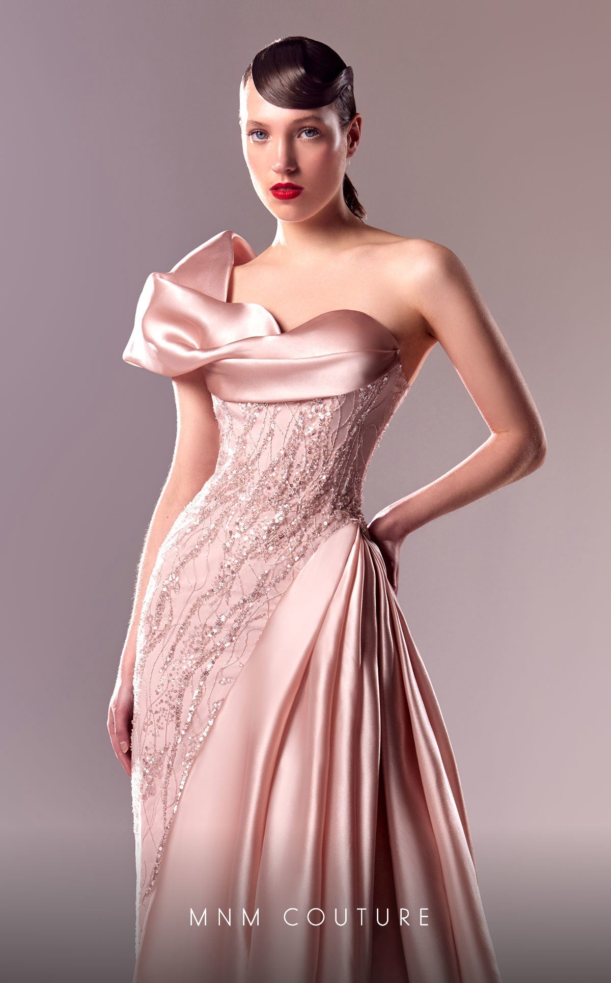 Formal Dresses Long A Line Beaded Lace Formal Prom Dress Pink