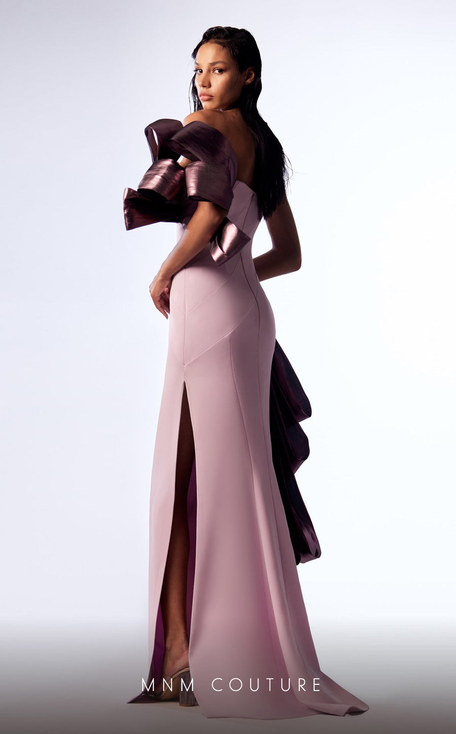 Formal Dresses Long Metallic Formal Fitted Evening Dress Pink