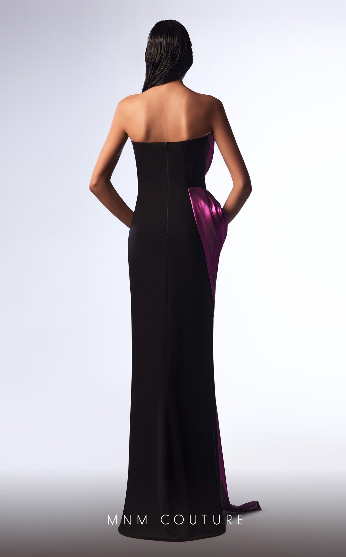 Prom Dresses Long Formal Pleated Metallic Mermaid Prom Dress Purple