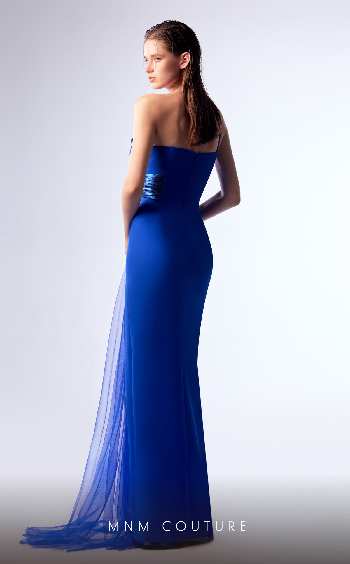 Prom Dresses Fited Long Mermaid Formal Metallic Prom Dress Blue
