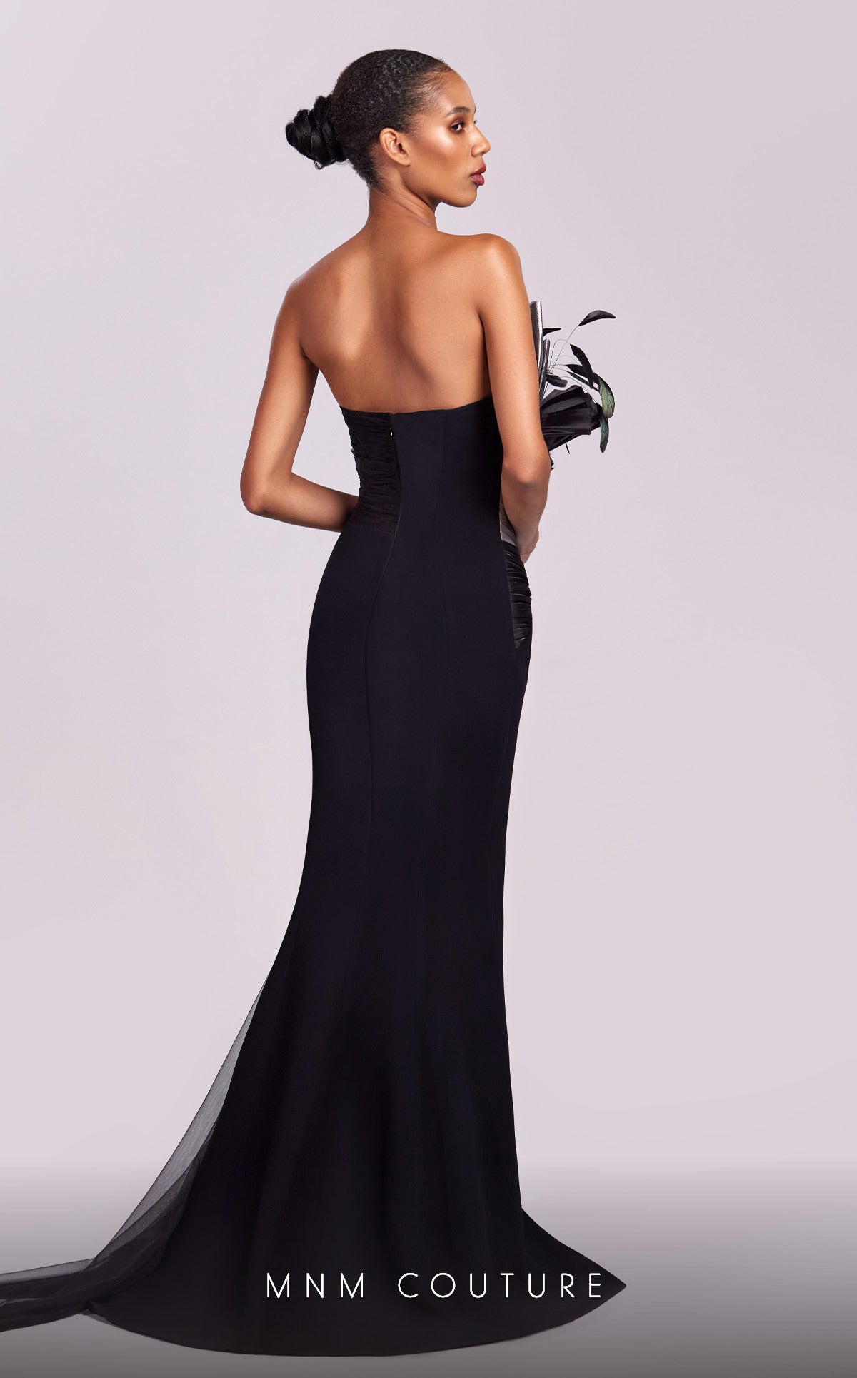 Formal Dresses Pleated Metallic Long Formal Fitted Prom Dress Black/Silver