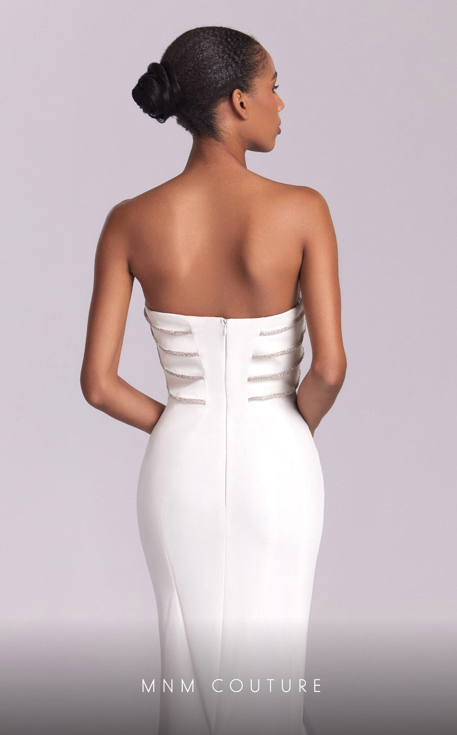 Prom Dresses Long Mermaid Formal Beaded Metallic Prom Dress Off White/Silver