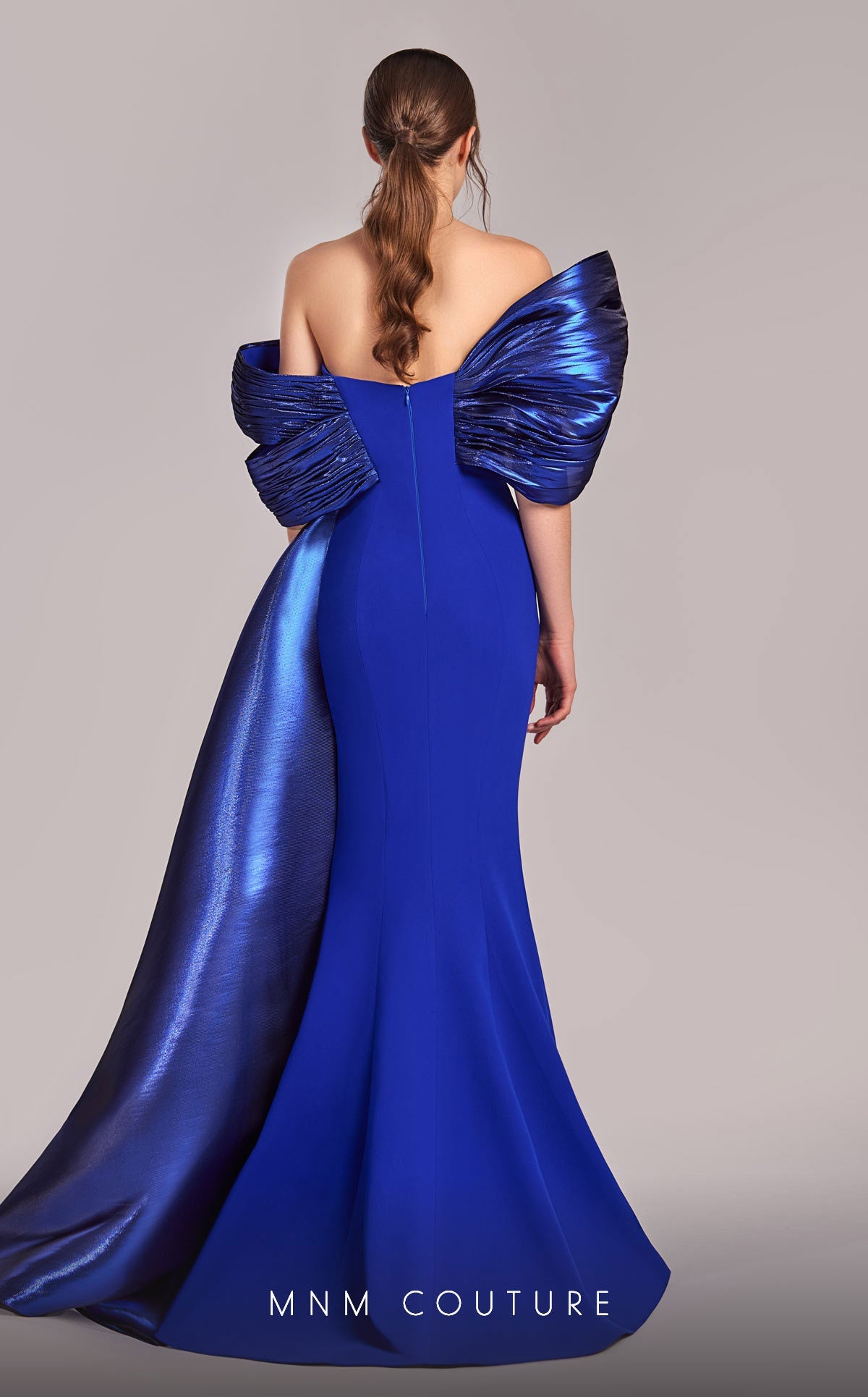 Formal Dresses Mermaid Fit Long Formal Metallic Evening Dress Royal Blue