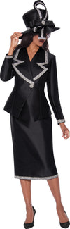 Mother of the Bride Dresses Two Piece Mother of the Bride Jacket Skirt Set Black