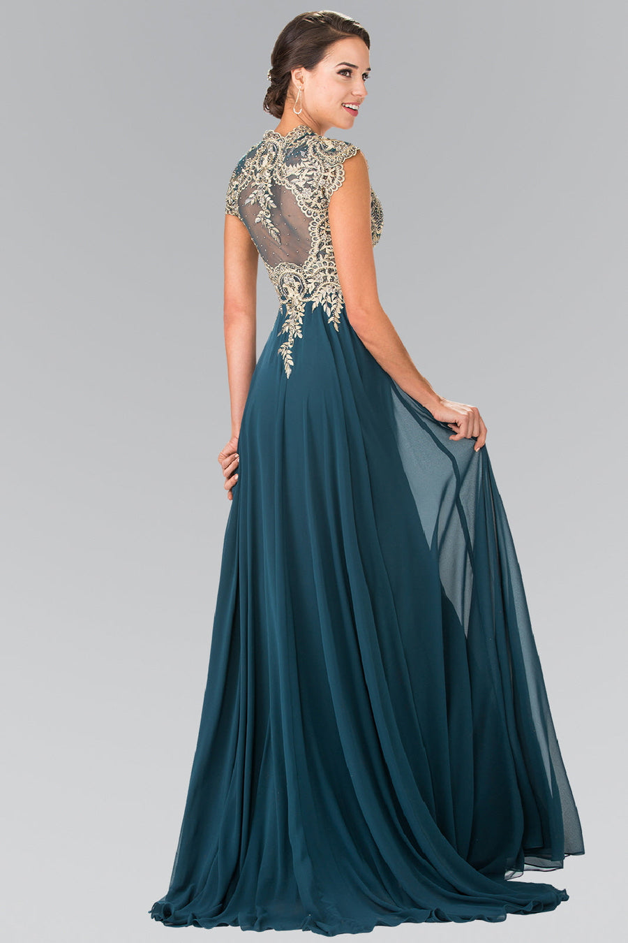 Prom Long Dress Formal Evening Gown - The Dress Outlet Elizabeth K Teal
