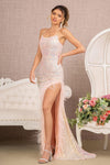 Prom Dresses Long Spaghetti Strap Prom Dress Blush