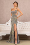 Prom Dresses Long Spaghetti Strap Velvet Prom Dress Silver