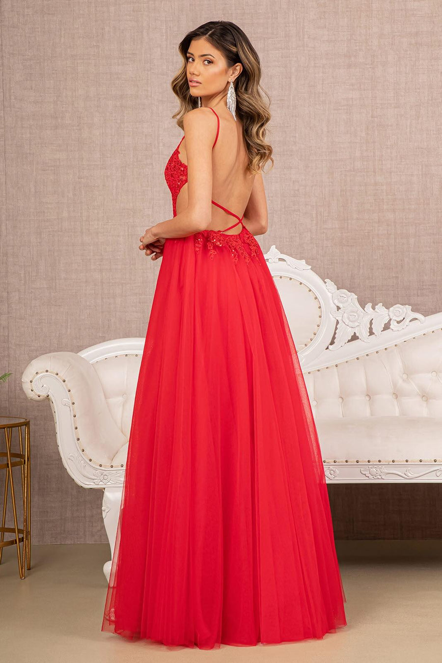 Prom Dresses Long Spaghetti A Line Prom Dress Red