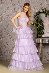 Prom Dresses Prom Glitter A line Long Dress Lilac