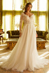 Wedding Dresses Long Sleeve A Line Sequin Wedding Dress Off White