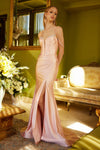 Prom Dresses Prom Long Fitted Sequin Formal Dress Rose Gold