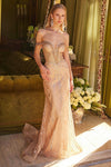 Prom Dresses Formal Sequin Glitter Mermaid Prom Long Dress ROSE GOLD