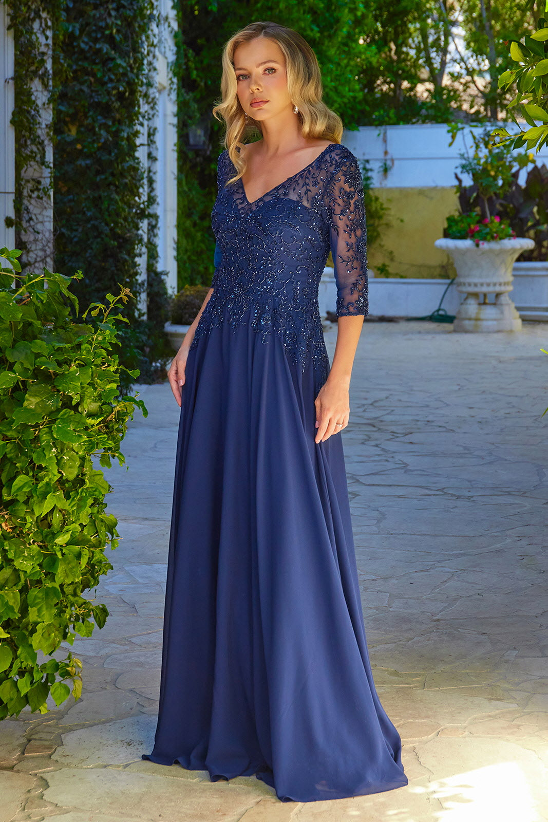 Mother of the Bride Dresses Formal Mother of the Bride Sequin Long Dress Navy