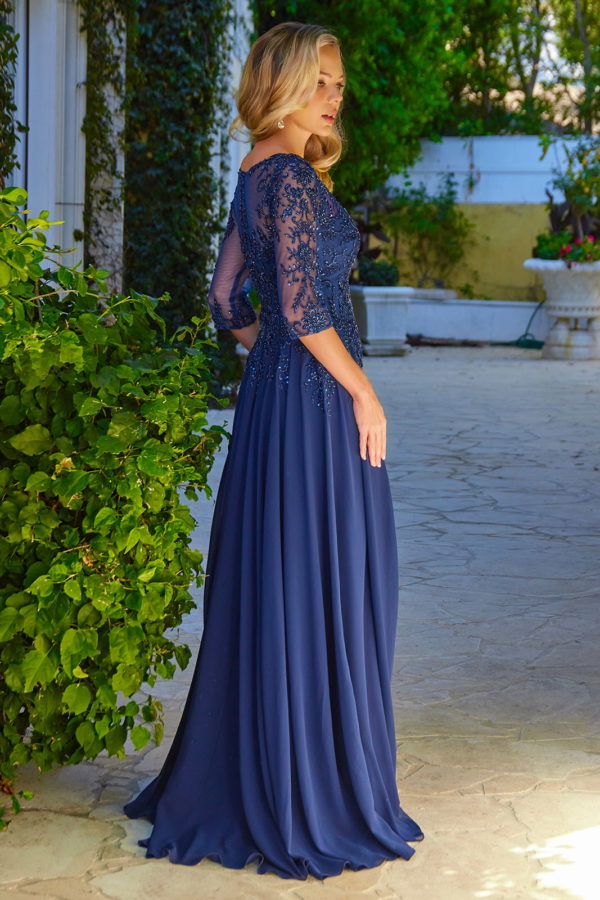 Mother of the Bride Dresses Formal Mother of the Bride Sequin Long Dress Navy