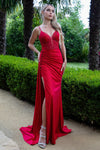 Prom Dresses Long Formal Mermaid Fit Glitter Prom Dress Red