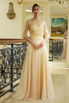 Mother of the Bride Dresses Long Formal A Line Modest Mother of the Bride Dress Champagne