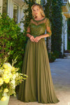 Mother of the Bride Dresses Long Formal A Line Modest Mother of the Bride Dress Olive