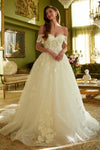 Wedding Dresses Long A Line Bridal Gown Beaded Sequin Wedding Dress Off White