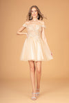 Cocktail Dresses Babydoll Homecoming Short Dress Champagne