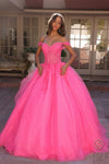 Prom Dresses Prom Beaded Formal Long Ball Gown Hot Pink