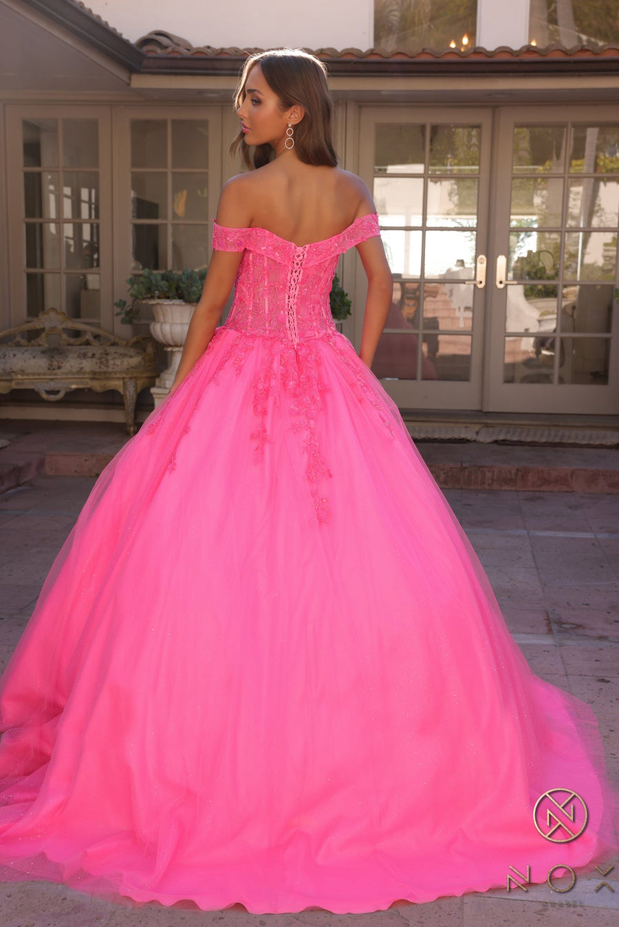 Prom Dresses Prom Beaded Formal Long Ball Gown Hot Pink