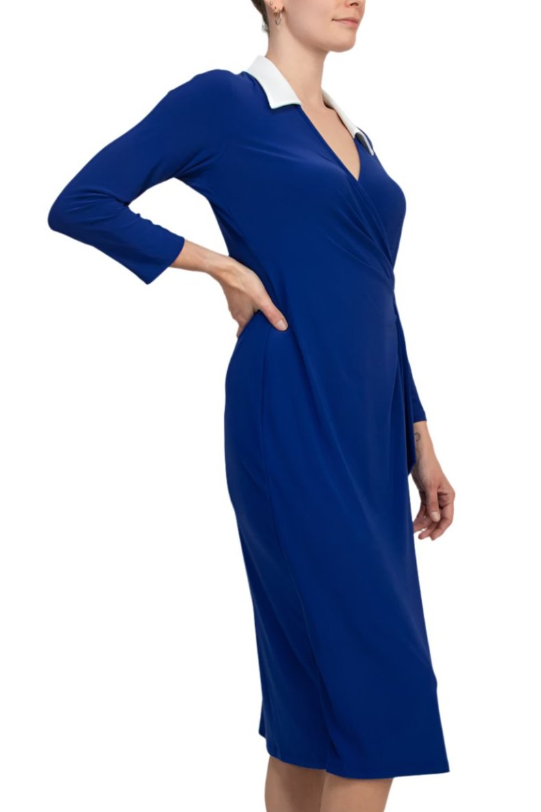 Cocktail Dresses Short Cocktail Midi Wrap Dress Royal White