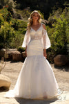 Wedding Dresses Mermaid Fitted Long Wedding Dress White