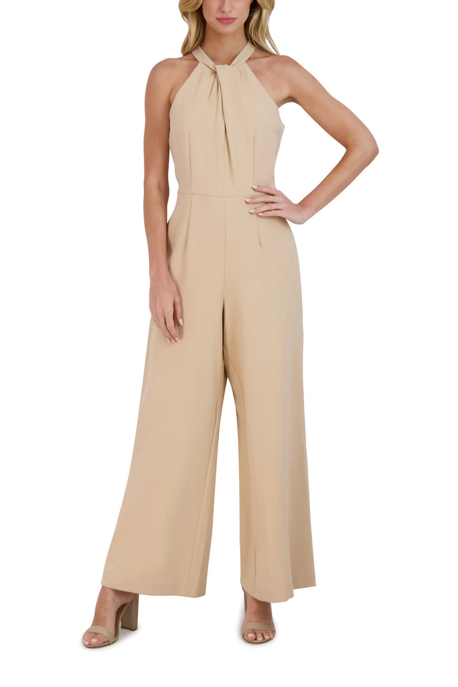 Jumpsuit Long Formal Prom Jumpsuit Latte