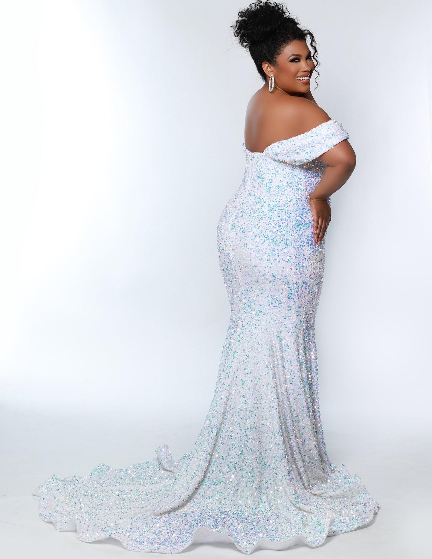 Prom Dresses Long Off Shoulder Plus Size Formal Fitted Prom Gown Unicorn