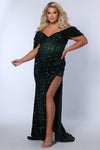Plus Size Dresses Long Evening Gown Formal Mermaid Sequin Prom Plus Size Dress Forest
