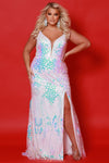 Plus Size Dresses Prom Long Sequin Formal Plus Size Dress Unicorn