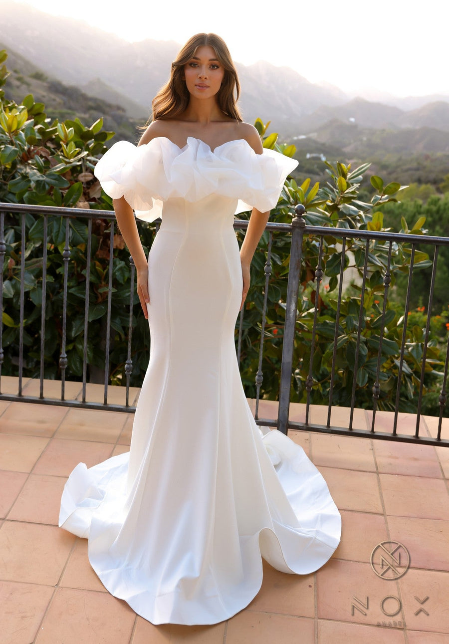 Wedding Dresses Fitted Long Wedding Dress White
