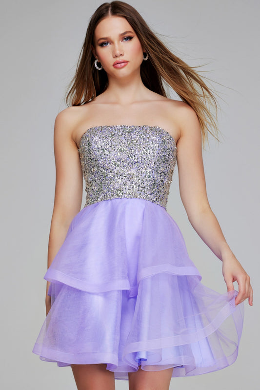 Cocktail Dresses Homecoming Short Cocktail Sequin Mini Dress Lavender