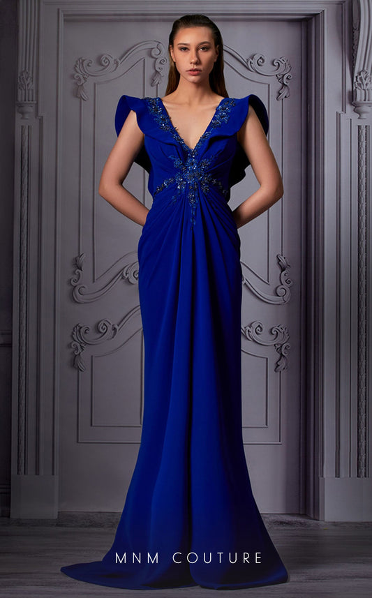 Formal Dresses Long Formal Pleated Evening Dress Royal Blue