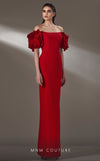 Formal Dresses Long Formal Ruffle Sleeve Evening Dress Red