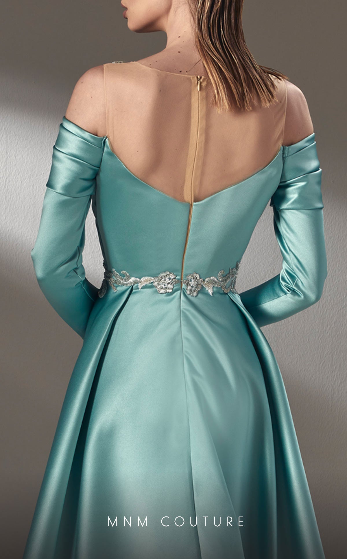 Formal Dresses A Line Long Formal Metallic Applique Prom Evening Dress Aqua