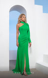 Formal Dresses Long Formal Fitted Slit Evening Dress Green