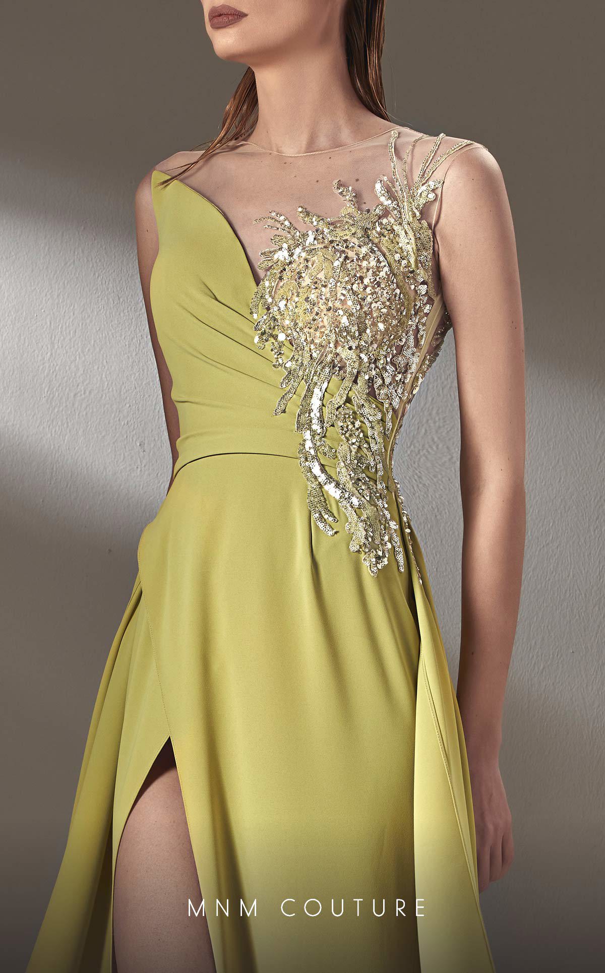 Formal Dresses Pleated A Line Long Formal Beaded Applique Prom Dress Pistache