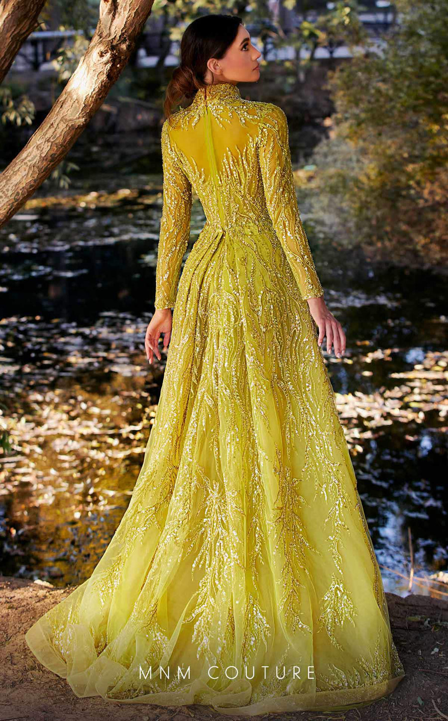 Formal Dresses A Line Long Sleeve Formal Overskirt Evening Dress Olive