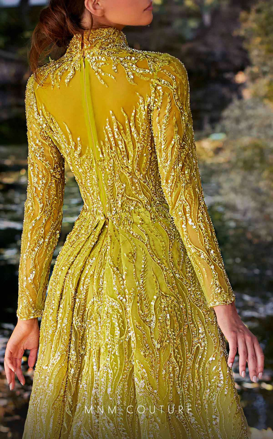 Formal Dresses A Line Long Sleeve Formal Overskirt Evening Dress Olive