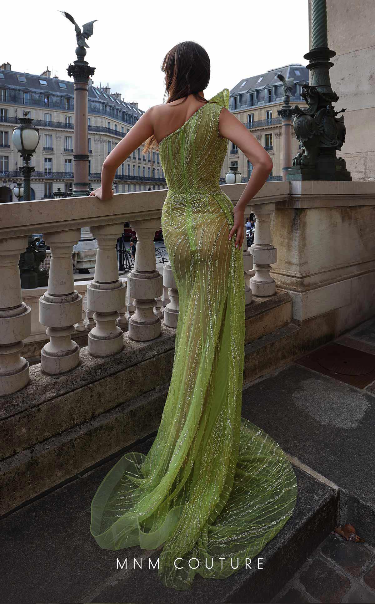 Prom Dresses Fitted Long Beaded Evening Formal Dress Pistache