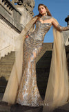 Formal Dresses Long Sequin Fitted Formal Mermaid Dress Gold Silver