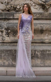 Formal Dresses Long Slit Sequin Glitter Formal Evening Dress Purple