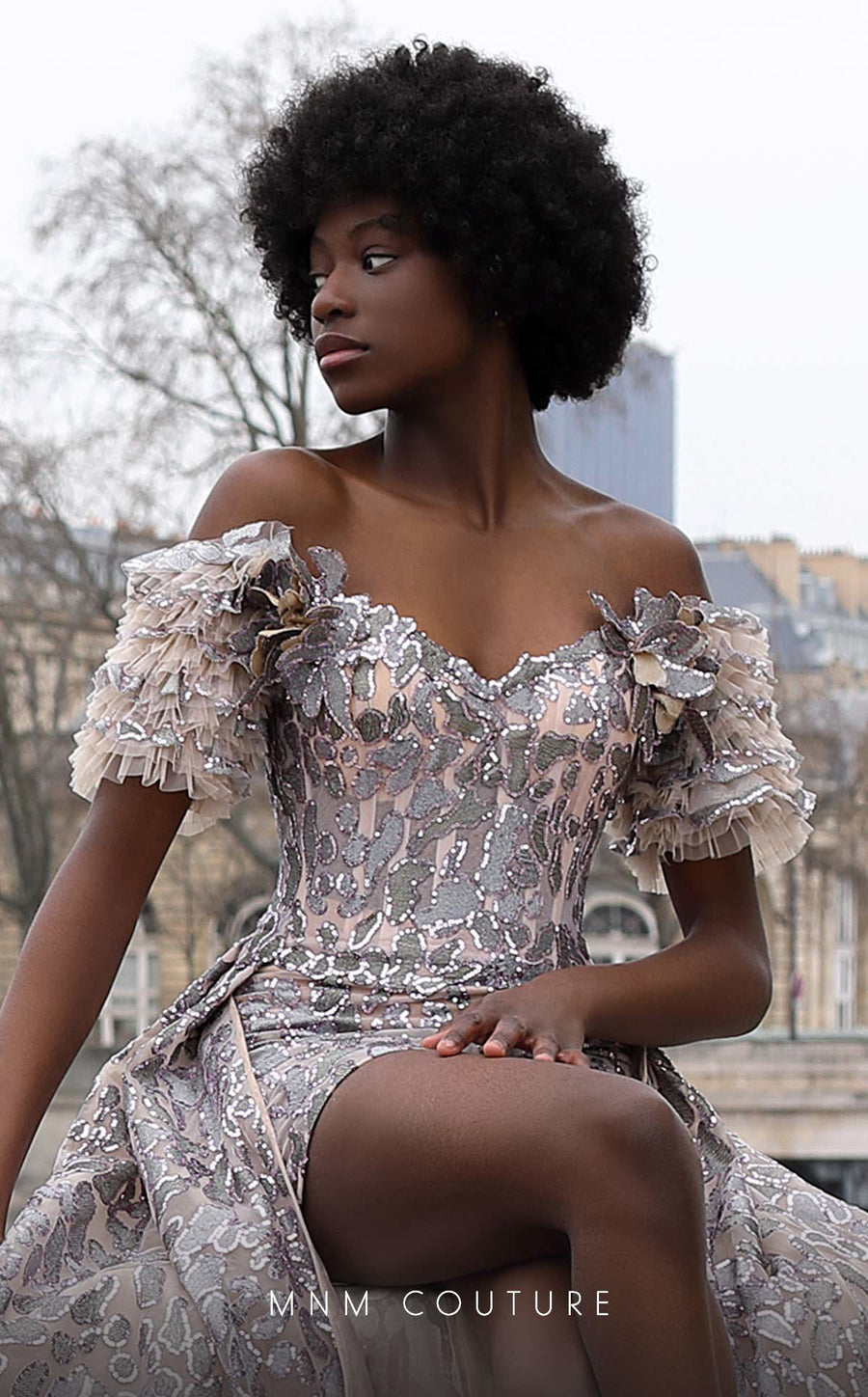 Formal Dresses High Low Fitted Overskirt Form Dress Beige