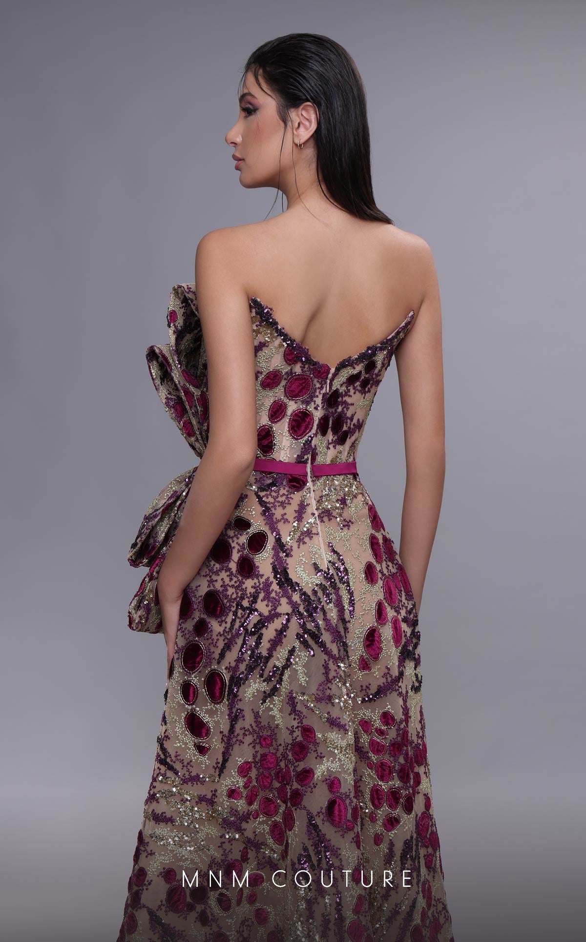 Formal Dresses Long Formal Beaded A Line Evening Dress Beige Fuchsia