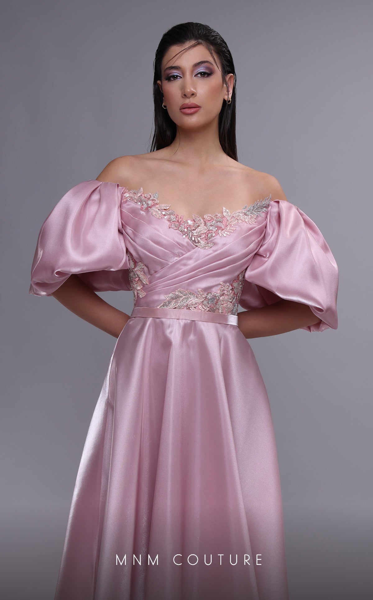 Formal Dresses Ruffle Long Formal Evening Dress Pink
