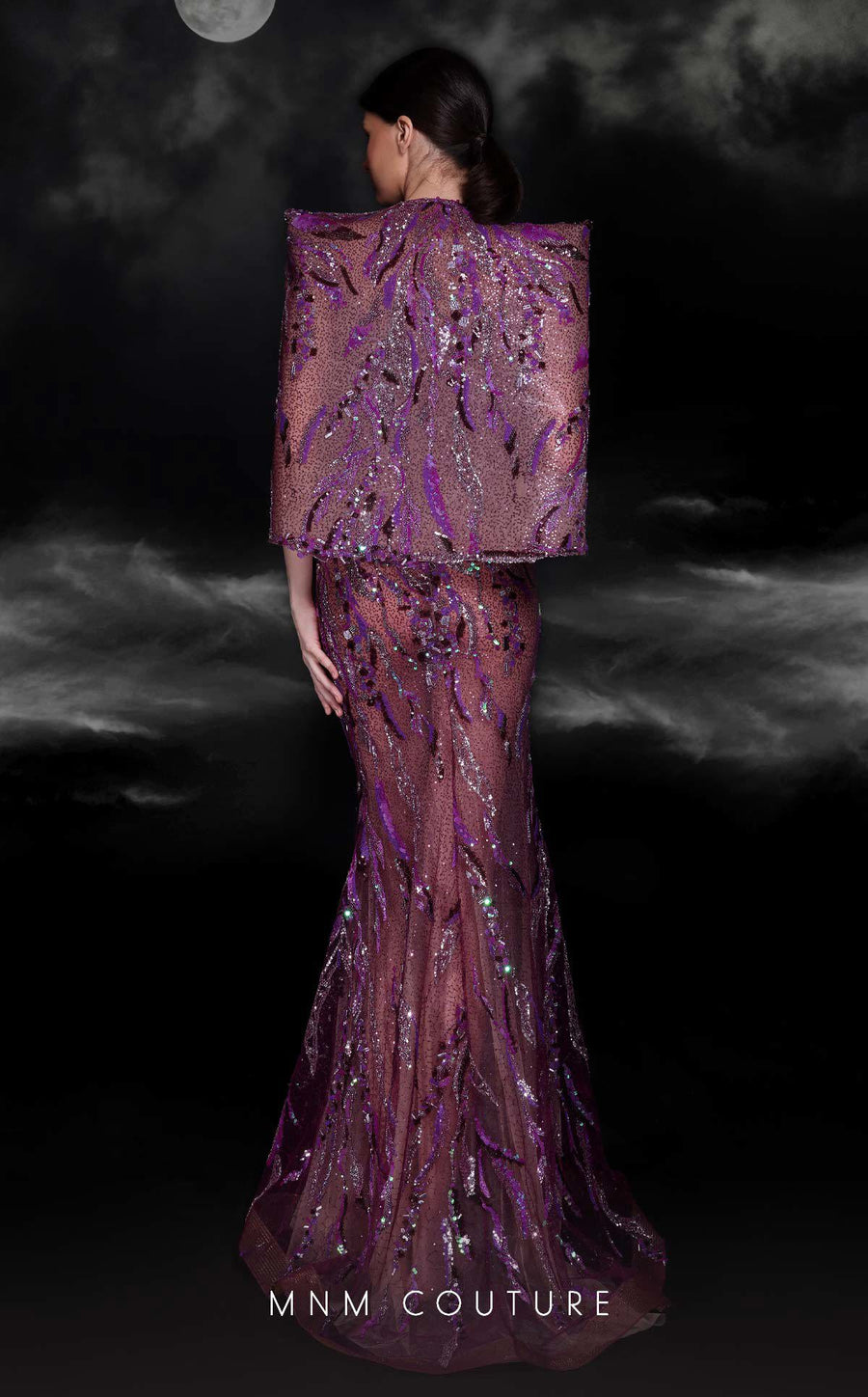 Formal Dresses Long Mermaid Beaded Sequin Evening Formal Dress Purple